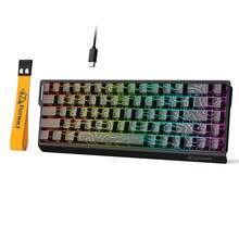 ATTACK SHARK*FREEWOLF S68 68-Key Gaming Keyboard, 60% Compact Wired Keyboard, PBT Keycaps With Side Print, Silent Membrane Switches, 16 Million Color RGB Backlight, Ergonomic Design, USB Interface Compatible With PC And Mac - View 10