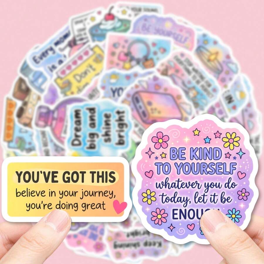50Pcs Positive Affirmation Quote Stickers, Inspirational Motivational ...