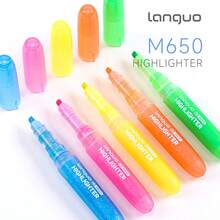 Languo 20 Colors/5 Colors Glitter Highlighter Pens, Fluorescent Pens, Oblique Drawing Pens, Suitable For Painting, Doodling, Journaling And Highlighting - Set - View 9