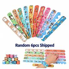 12pcs/6pcs Bluey Cartoon Clapping Bracelets, 12 Unique Designs, Fun Party Favors And Holiday Decorations, Suitable For Birthday Parties, Events And Celebrations, Colorful Clapping Bracelets With Cute Patterns, Party Fillers, Carnival Toys - Multicolor - View 9