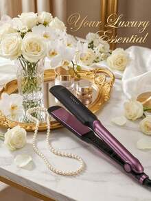 SOKANY 6505 2-In-1 Professional Ionic Straightener & Curler, Ceramic Titanium Plates, Fast Heating Dual Voltage Styler, Auto Shut-Off Anti-Scald Design, Suitable For Dry Hair, Travel & Daily Use, Plug-In (Adapter Not Included) - Purple - View 2
