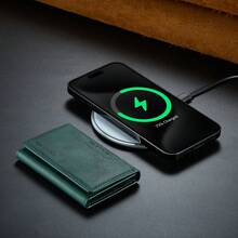 LC.IMEEKE 1pc PU Leather Magnetic Wallet Card Holder Stand MagSafe Accessory Compatible With Phone 18 17 16 15 14 13 12 Pro/Pro Max/Plus/Mini - Army Green - View 8