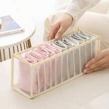 1pc Foldable Fabric Underwear Organizer, 11-Compartment Multi-Function Storage Box, Suitable For Socks, Bras And Clothing, Fit For Closet, Wardrobe, Shelf And Home Storage - Multicolor - View 7