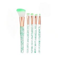 1 Set Sparkling Crystal Makeup Brush Set, Shiny Concealer, Eyeshadow, Eyeliner, Foundation, Lip Mixing Synthetic Brush Tool Set, Suitable For Women With Transparent Handle - Multicolor - View 11