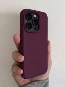 溝槽按鈕高品質液態矽膠手機殼，適用於 iPhone 18 Pro Max 17 16 15 14 13 12 11 Pro Max，柔軟蠟感觸感親膚 - 櫻桃紅 - 查看 2