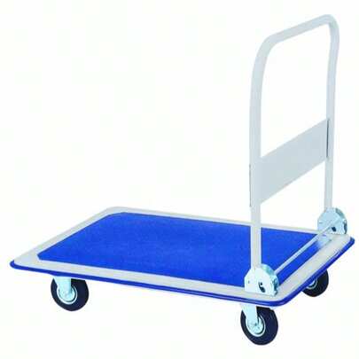 Carrito de carga con capacidad de 300 kg, estructura metálica reforzada y plataforma amplia. Ideal para mover cajas y mercancía pesada.