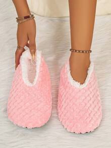 RALSWNAY Women's Soft Comfortable Indoor Flat Breathable Casual House Slippers - Pink - View 6