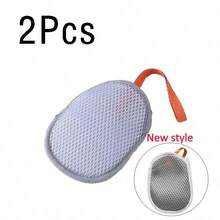 2/4/6Pcs Soap Bags With Foam Mesh, Bath Loofah, Scrubbing Net, Super Soft Material, Designed For Home Use, Bubble Design On All Sides, Convenient For Travel, Practical And Handy - Multicolor - View 14