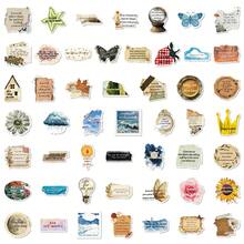 50pcs Vintage Inspirational English Art Fresh Healing Ins Style Distressed Decorative Stickers For Scrapbooking - View 4