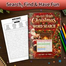 Kids Puzzle Books, Christmas Gift Ideas, Christmas Word Search Puzzle Book, Hidden Word Games For Winter Break, Travel And Cozy Evenings, Enjoy Screen-Free Entertainment And Festive Puzzle Time, A Holiday Gift For Young Word Hunters - Children's Riddle Book - View 10