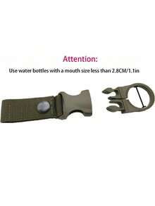 1pc Tactical Nylon Webbing Water Bottle Clip, Multifunctional Climbing Carabiner, Plastic Mineral Water Bottle Quick Clip - Multicolor - View 4