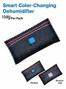 3/1 Bag 100g Reusable Desiccant Pack - Color-Changing Moisture Absorber (Suitable For Closets, Cars And Various Storage Spaces) - Multicolor - View 1