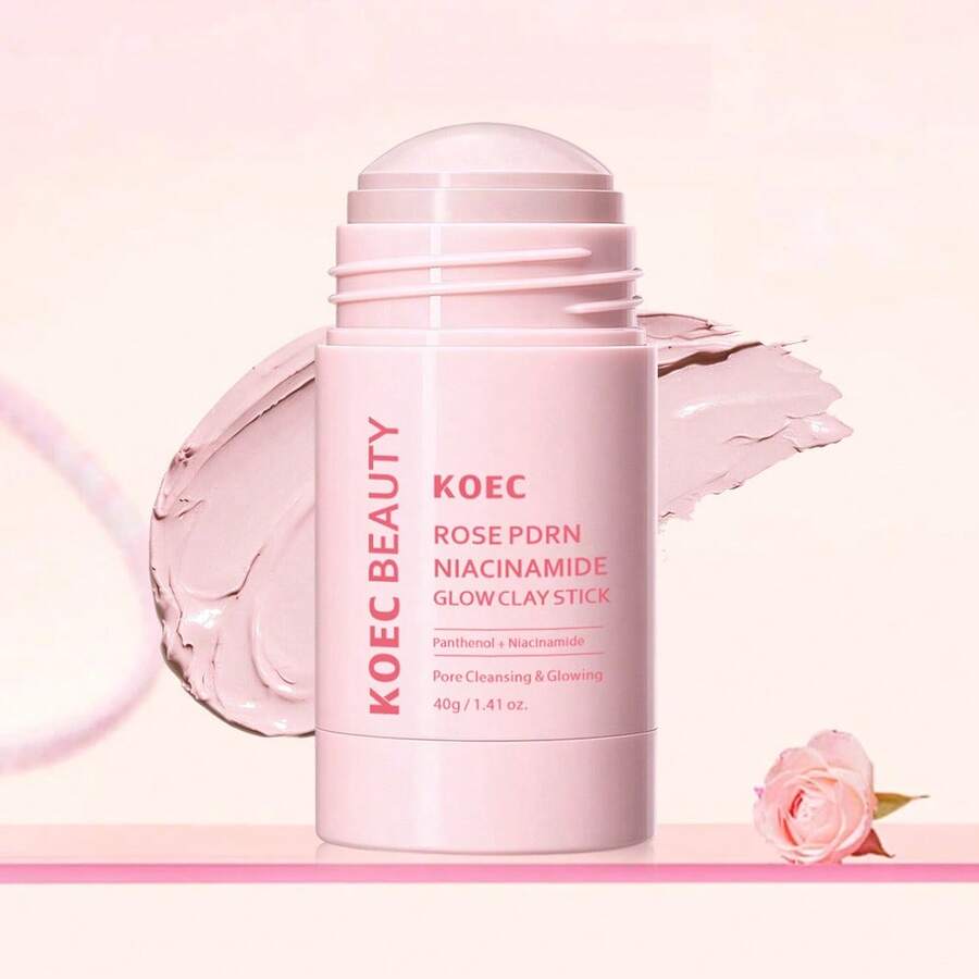 KOEC Rose PDRN Niacinamide Glow Clay Stick, Deep Pore Cleansing Mud ...
