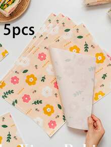 100pcs Food Packaging Greaseproof Wax Paper, Oil-Resistant Disposable Wrapping Paper, Suitable For Sandwiches, Fries, Burgers, Multi-Purpose Kitchen Paper, Takeout Snacks, Home Use, Kitchen Essential, Suitable For Wedding Occasions - Multicolor - View 12