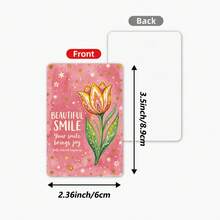 36 Healing Floral Guidance Cards, English Pink Floral Emotional Expression Prompt Oracle Cards - A - View 5
