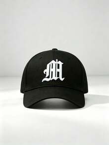 1pc Men Gothic MH Letter Embroidered Baseball Cap Adjustable Fashion Hat For Hiking Casual Street Party Travel Daily Outdoor Wear - Multi-color - View 3