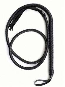Black Equestrian Riding Crop, High Aesthetic Value, Interwoven Texture, 3D Appearance, Compact And Portable, Sleek Long Shape, Matching Ring Wrist Strap, Woven Handle, Suitable For Stage Performance, Cosplay Styling, Themed Photography, Adding Visual Highlights - Multicolor - View 9