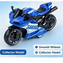 Children's Alloy Motorcycle Toy, Realistic Racing Motorcycle Model, Desktop Collectible Display Gift - Multicolor - View 4