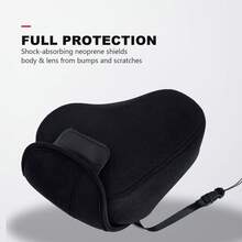 Túi đựng trong máy ảnh bằng neoprene dày, bao bảo vệ máy ảnh DSLR chống sốc, lót mềm có túi trước - Xem 8