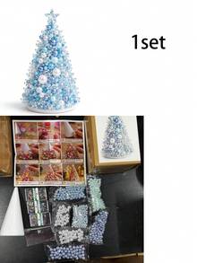 1 Set DIY Beaded Christmas Tree Handmade Kit, Includes Complete Beads And Pendant Accessories, Suitable For Beginners Desktop Christmas Tree Decoration, Holiday Handmade Hanging Ornament Set, Applicable For Home Party And Christmas Gift - Multicolor - View 18