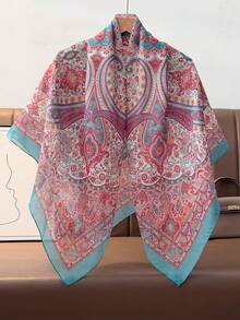 1pc New Fashion Polka Dot Print Multi-Pattern Square Scarf Bandana - Multicolor - View 1