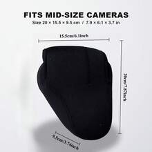 Túi đựng trong máy ảnh bằng neoprene dày, bao bảo vệ máy ảnh DSLR chống sốc, lót mềm có túi trước - Xem 7