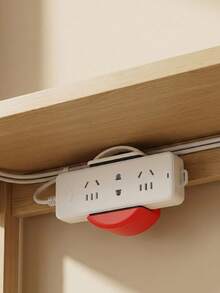 Suction Cup Power Strip Holder, No Drill Wall Mount Surge Protector Fixer, Under Desk Wall Socket Organizer With Protective Stickers For Home Cable Management - Multicolor - View 4