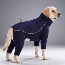 Quilted Winter Dog Jumpsuit, Warm Fleece Pet Coat, Full Leg Coverage, Soft Dog Jacket, Suitable For Small Medium Large Dogs - Multicolor - View 5