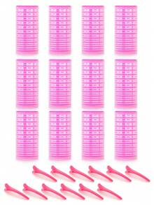 12 Pcs Rollers Hair Curlers , Large Medium Small Self Grip Hair Rollers With Rollers 12pcs Clips And 1 Cosmetic Bag And1pcWide Tooth Comb For Curls - Multicolor - View 16