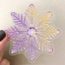 50pcs Colorful Snowflakes Stickers For Adults Teens Sticker Enthusiasts Scrapbooking Journaling Seals And Stickers Add A Fun Touch To Your Devices! - Multicolor - View 3