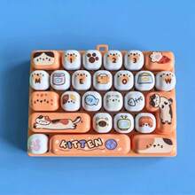 New Adult Keyboard Stress Relief Fingertip Key Button Keychain, Animal Diary Stress Relief 26-In-1 Keyboard Stress Relief Button Fingertip Clicker, Fun Stress Relief, Suitable For Focus And Calm During Work Or Study, Time-Killing Keyboard Stress Relief Toy 26 Keyboard Stress Relief Fingertip Keyboard Button Keychain Toy Bag Pendant (One Size = Random Color) - Multicolor - View 16