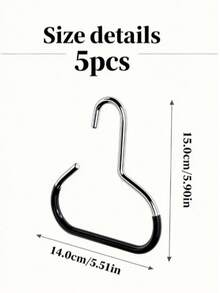 5/1pc Multi-Functional Anti-Slip Metal Round Hook, Suitable For Hats, Underwear, Ties, Scarves And Belts, Can Be Used As Storage Rack For Home, Dorm, Hotel, Bathroom, Bedroom And Closet - Multicolor - View 11