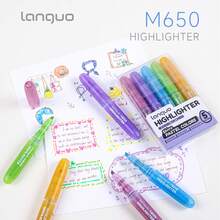 Languo 20 Colors/5 Colors Glitter Highlighter Pens, Fluorescent Pens, Oblique Drawing Pens, Suitable For Painting, Doodling, Journaling And Highlighting - Set - View 4