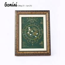 1 Buah Bingkai Foto Kristal Zodiak Alami, Bingkai Foto Batu Permata Energi Penyembuhan, Ornamen Meja Batu Reiki, Dekorasi Meja Rumah & Spiritual - Bingkai Foto Dua Belas Zodiak - View 16