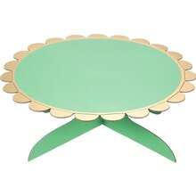 1-Tier 12.7 Inch Round Cardboard Display Stand, Gold Wavy Edge, Birthday Party Decoration Display Rack, Desktop Display Stand, Home Pink Wedding Paper Display Tray Rack - Multicolor - View 13