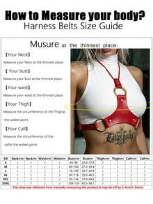 1pc Women's Black Punk Style Inverted Y-Shaped PU Leather Chest Harness Spaghetti Strap Body Accessory Decoration Suitable For Holiday Parties, Festivals, Concerts And Performances - Red - View 5