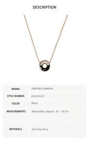 Emporio Armani Women's Necklace EG3555221 - Black EG3555221 - View 7
