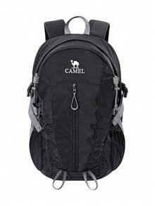 CAMEL CROWN 戶外休閒大容量登山徒步輕量登山背包 - 暗夜黑 - 查看 6
