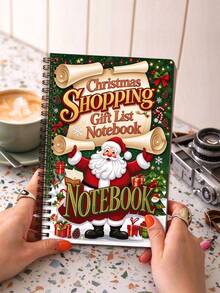 Christmas Gift Card Book For Her, Holiday Gift Card Storage Book With Slots,Santa Claus Theme Spiral Notebook, Holiday Greeting Card Collection Album,Cute Pink Christmas Gift Card Holder, Christmas Gift For Wife, Girlfriend, Mom - Multicolor - View 2