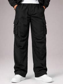 CZRLHYT Men's Loose Straight Leg Drawstring Waist Sweatpants, Comfortable And Durable, Suitable For Outdoor Activities, Running And Fitness Workouts - Black - View 5