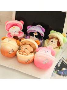 1pc Cute Plush Dog Pendant, Key Chain, Backpack Decoration, Gift - Multicolor - View 5