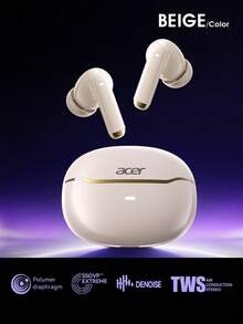 Acer OHR623 無線入耳式耳機，具備降噪通話功能，柔軟矽膠耳塞舒適佩戴，Type-C 充電，適合運動、辦公、休閒與娛樂，兼容 iOS/Android 手機 - 均碼 - 查看 15
