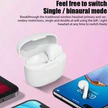 Wireless Bluetooth Earbuds - Ultra Long Battery Life, In-Ear Sports Earphones, ENC Active Noise Cancellation, 4-Mic Intelligent Call Noise Reduction - White - View 2