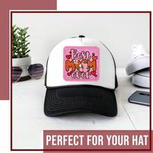 1pc Pink Mother's Day Theme "Best MOM Ever" Iron-On Patch, Decorate Jackets, Backpacks And Trucker Hats, Embroidered Heat-Transfer Patch For Clothing, Suitable For Small Business Startup - 1pcs-mom - View 4