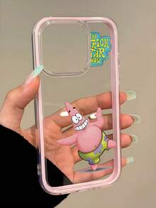 SpongeBob SquarePants 1pc Happy Pattern, Color Block 2-In-1 Shockproof Phone Case, TPU Material, Suitable As Holiday Gift, Compatible With Apple XS/XS Max/XR/11/12/13/14/15/16 Pro/Pro Max/14/15/16 Plus/17/18 Pro/18 Pro Max, Unisex - Multicolor - View 3