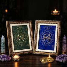 1 Buah Bingkai Foto Kristal Zodiak Alami, Bingkai Foto Batu Permata Energi Penyembuhan, Ornamen Meja Batu Reiki, Dekorasi Meja Rumah & Spiritual - Bingkai Foto Dua Belas Zodiak - View 5