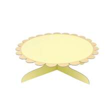 1-Tier 12.7 Inch Round Cardboard Display Stand, Gold Wavy Edge, Birthday Party Decoration Display Rack, Desktop Display Stand, Home Pink Wedding Paper Display Tray Rack - Multicolor - View 14