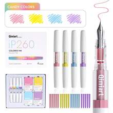 Languo 24pc Set (4 Pens + 20 Replacement Ink Cartridges), 5 Color Series, Colorful Pens, 0.5mm Nib, Perfect For Daily Writing, Office, Business Signing, Holiday Gift - Sets - View 15