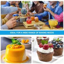 6/12pcs Multi-Functional Air Fryer Baking Cups, Silicone Material, Ice Cream Cups, Non-Stick Round Muffin Pie Molds, Reusable, Even Heating And Easy Release, Striped Texture Design, Suitable For Cake And Ice Cream Making - Multicolor - View 11