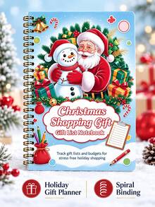 Christmas Gift Card Book For Her, Holiday Gift Card Storage Book With Slots,Santa Claus Theme Spiral Notebook, Holiday Greeting Card Collection Album,Cute Pink Christmas Gift Card Holder, Christmas Gift For Wife, Girlfriend, Mom - Multicolor - View 7